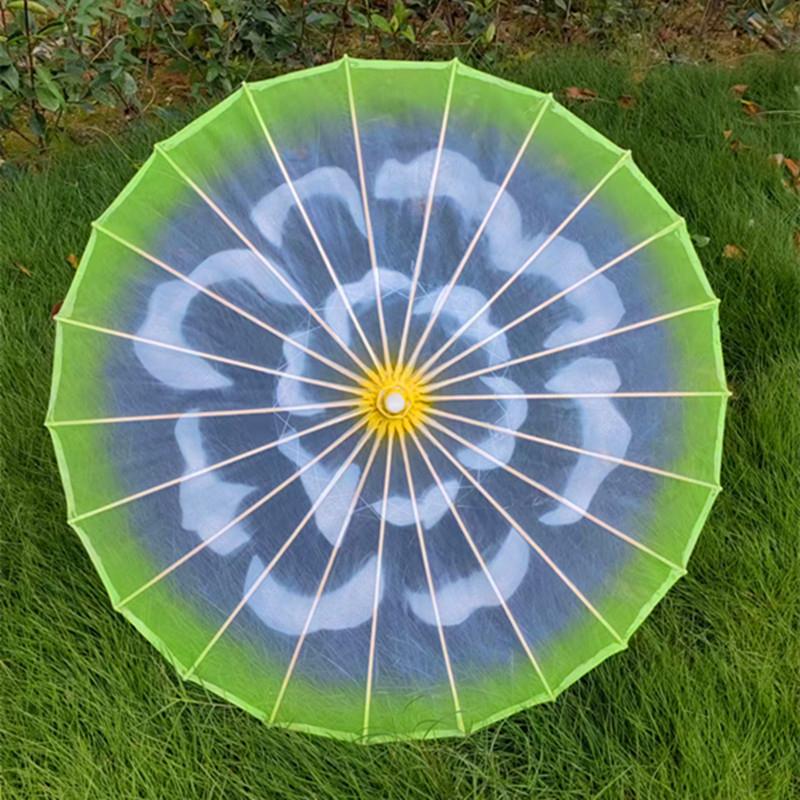 Dai Dance Stage Performance Umbrella Chinese Style Classical Dance Umbrella Jasmine Flower Pattern Hanfu Qipao Show Props Craft