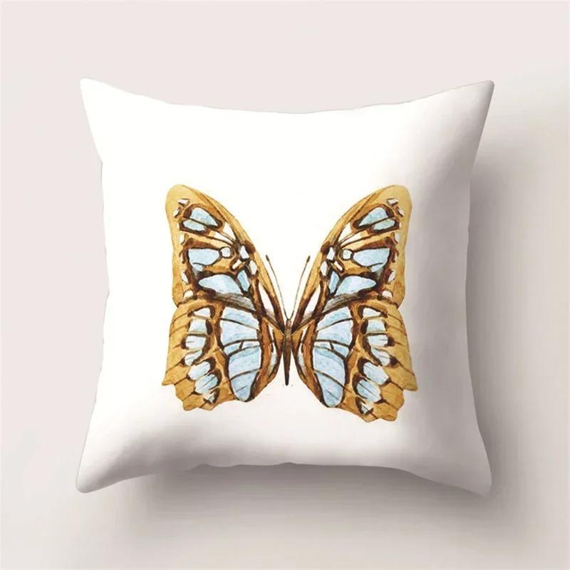 Beautiful Butterfly Print Decorative Pillow Cover Car Sofa Square Cushion Pillow Cover