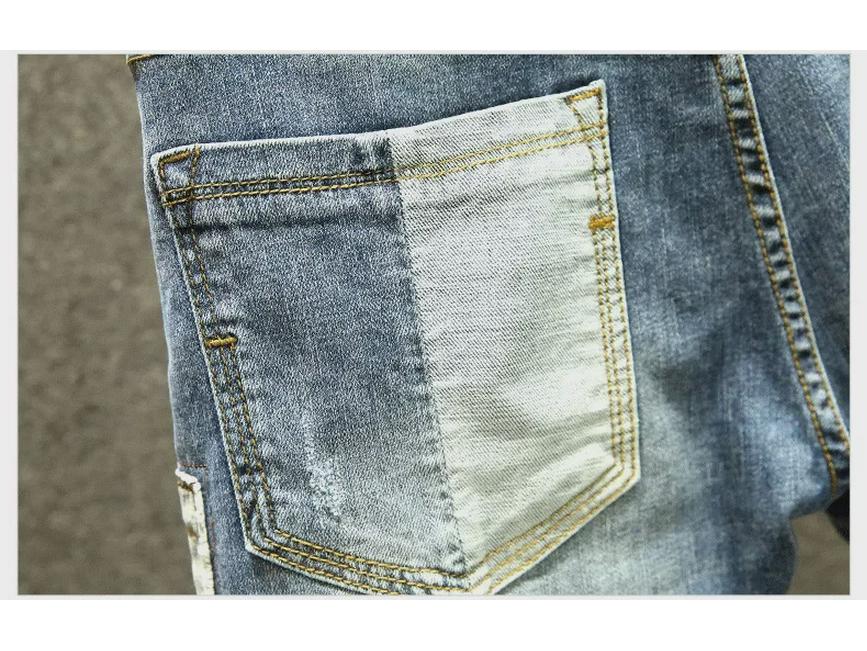 2024, primăvara europeană, blugi de motocicletă pentru bărbați, personalizați de gamă înaltă: Stil la modă frumos slim fit