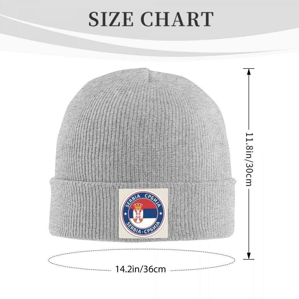 Serbia Flag Warm Knitted Cap Fashion Bonnet Hat Autumn Winter Outdoor Beanies Hats for Men Women Adult