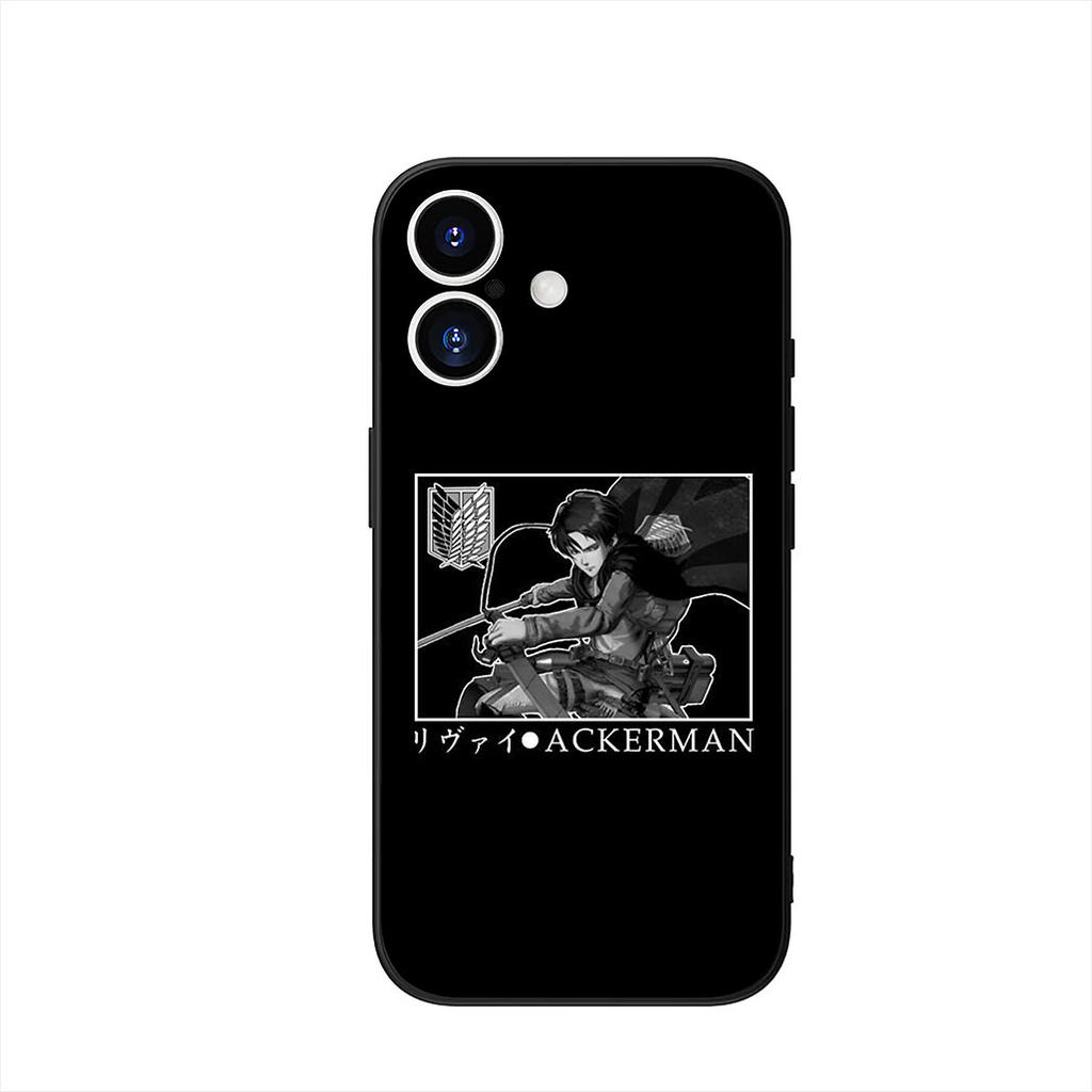 Eren Jaeger levi Attack on titan Phone Cover Case for Apple iPhone 16 15 14 Plus 13 12 Mini 17 Pro Max + 16E Air 16+ ProMax
