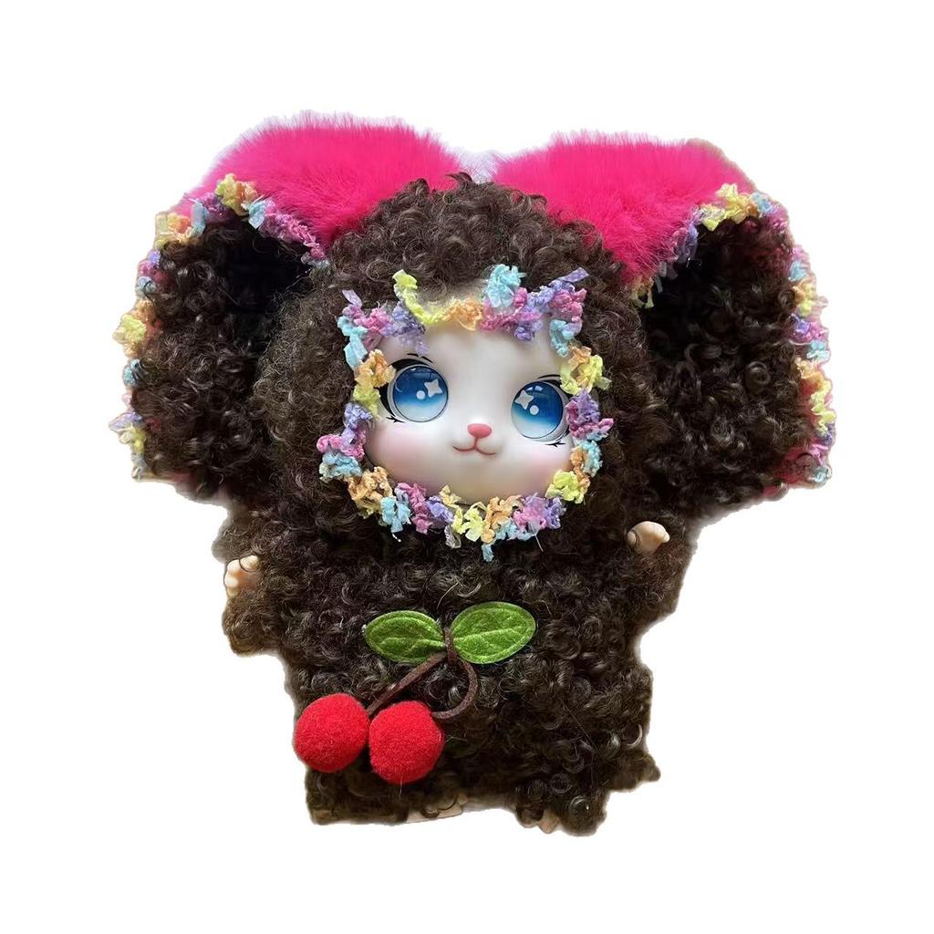 Handmade Curly Long-Eared Plush Doll Car Ornament Toy Gift