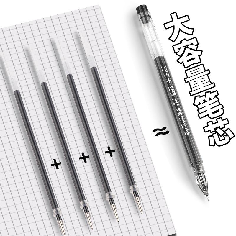 Diamond 0.38mm Black Pen Set - Transparent, Large Capacity for Office & Student Use