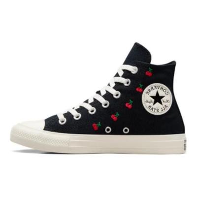 All Star Lässige Vielseitige Langlebige Stoßdämpfende High-Top Canvas Schuhe Damen Sneaker Schwarz A08142C