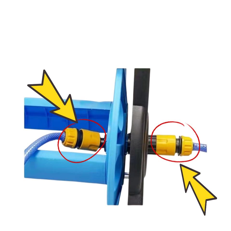 Garden Hose Cart Reel & Storage Rack Set for Household & Car Wash Use