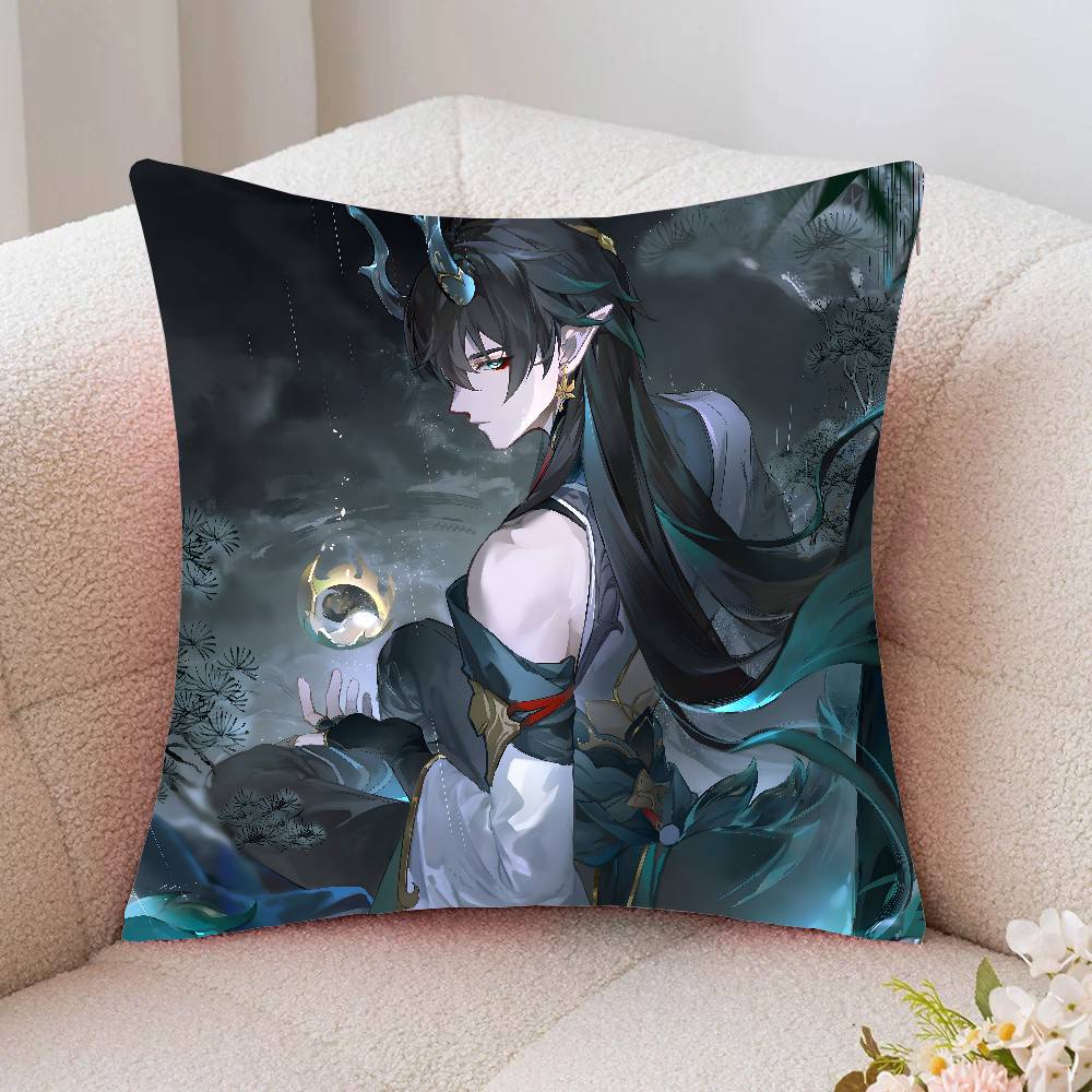 Imbibitor Lunae Game Genshin Impact Pillow Case Fashion Square Pillowcase Bedroom Sofa Room Ins Decoration Leisure