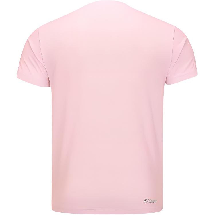 Li Ning Pickleball Series Sport Casual Simple Letter Round Neck Pullover Short Sleeve T-Shirt Unisex Tops Pink AHSUF92-1