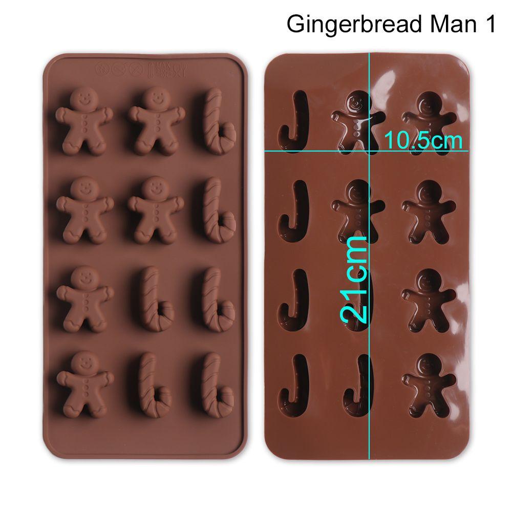 

Decorating Cookie Shaping Baking Trays Gingerbread Man Xmas Chocolate Mold Christmas Candy Mould Gingerbread Man 1