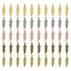 Multicolor Retro Alloy Jewelry Accessories: Leaves & Feathers Pendants for Necklaces, Bracelets, Earrings.