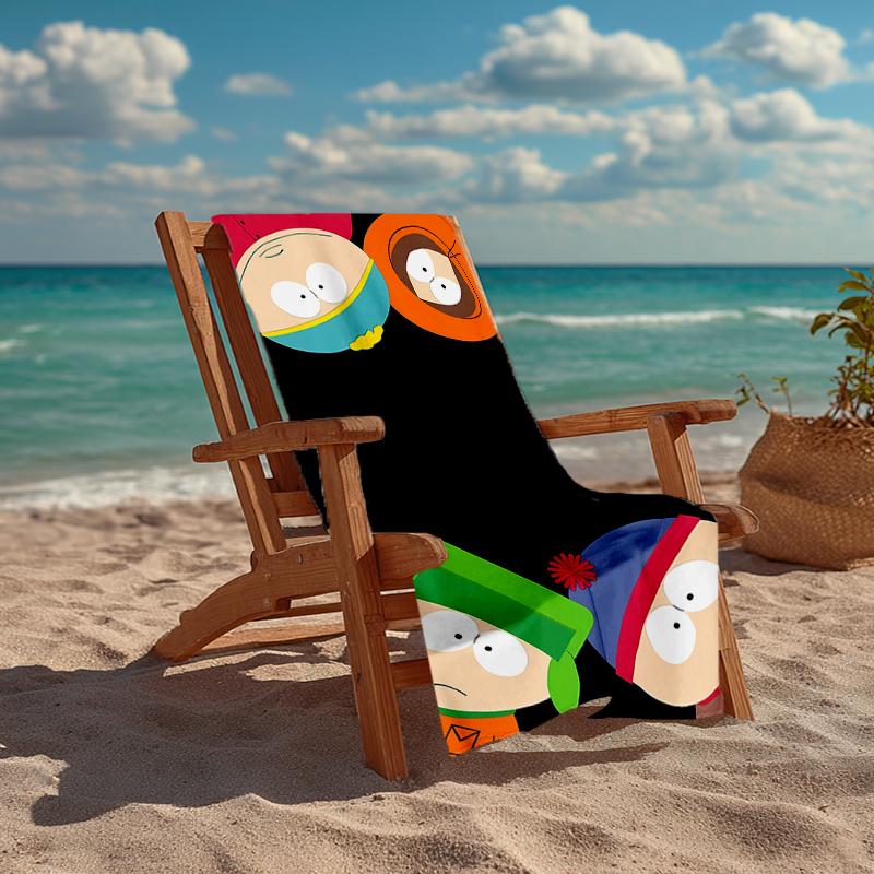 Ultra-Soft Beach Towel with South Park Theme,Ideal for Pool - Camping, Diving - Perfect Travel Essential, Vibrant Beach Towel.