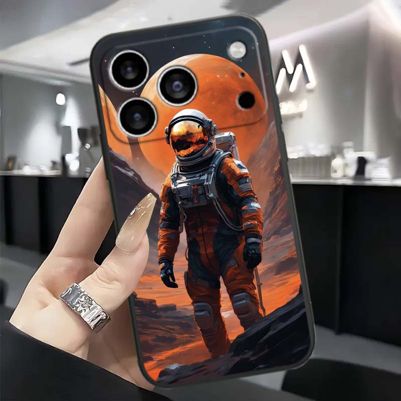 

Model Rider Cool Phone Case For Apple iPhone 17 16 16E 15 14 13 12 11 Pro Max Plus Black Soft Silicone iPhone 12