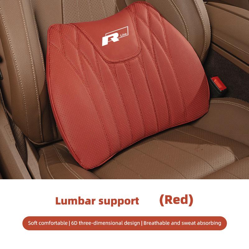 Car Seat Cushion Cover Lumbar Support Waist Cushioning For VW GTI Polo Golf Passat B6 Jetta Tiguan Arteon CC Taigo T-ROC Hub Cap