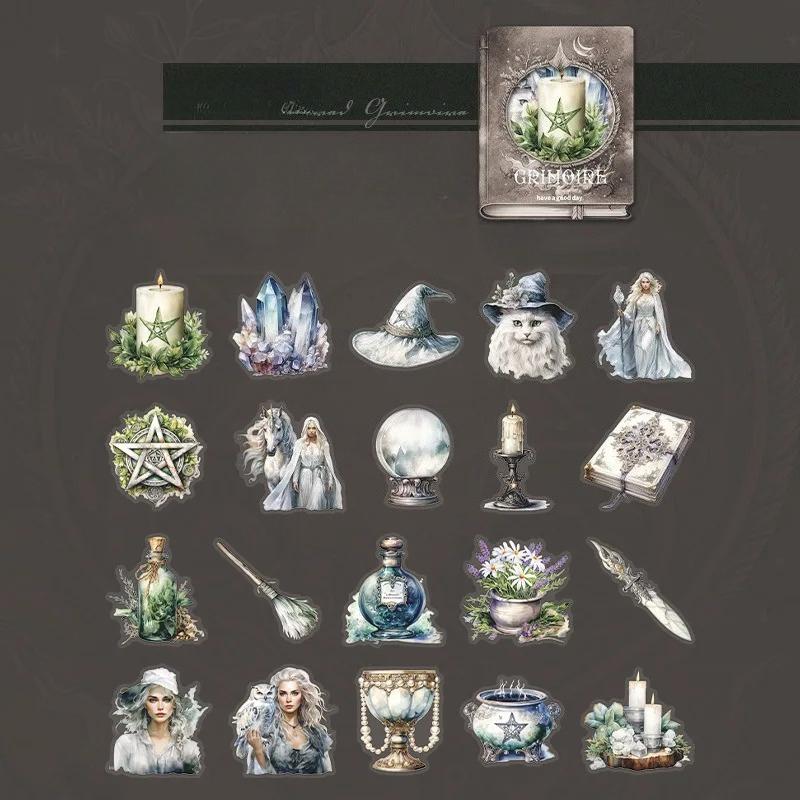 40 Sheets/pack Magic Witch Themed Stickers Creative Collage Decoration Scrapbook Photo Frame Gift Material Stickers