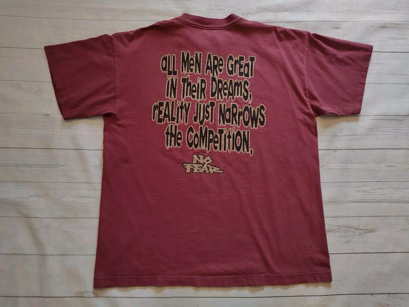 No Fear Vintage 90s Men s Sports Surfing Skate Made In USA Size XL Unisex T-Shirt S