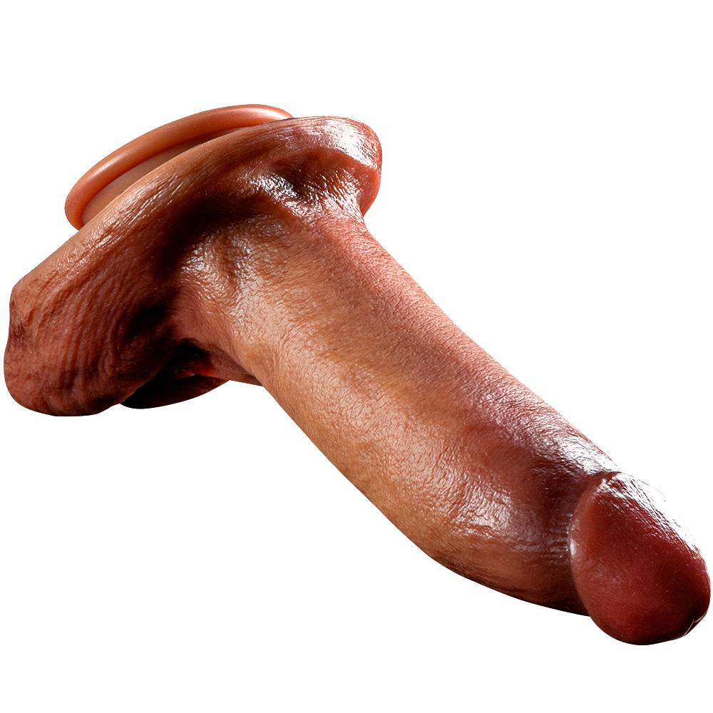 Meat Bully Doppelter Flüssigsilikon-Künstlicher Penis-Makeup Weiblicher Masturbator Dicker langer Urlaubspenis Sexuelle Bedarfsartikel für Erwachsene
