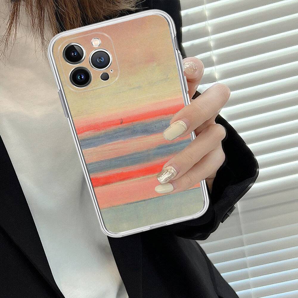 Abstrakte Kunst M-Mark R-Rothko Transparente Handyhülle Für IPhone 16 15 14 13 12 11 Pro Max Plus Weiche Hülle