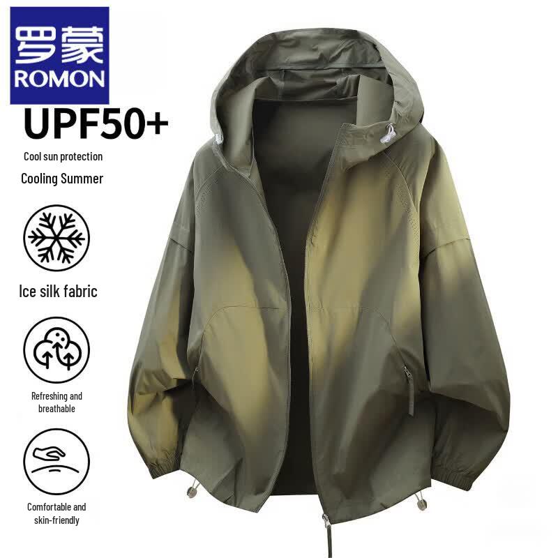 Romons Men s Ice Silk Cooling Sun Protection Hoodie L