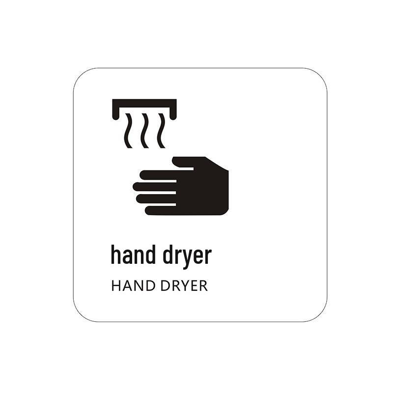 Acryl Toilettenschild: Herren- & Damentoilette, Wasser sparen, Rutschiger Boden, Hotel