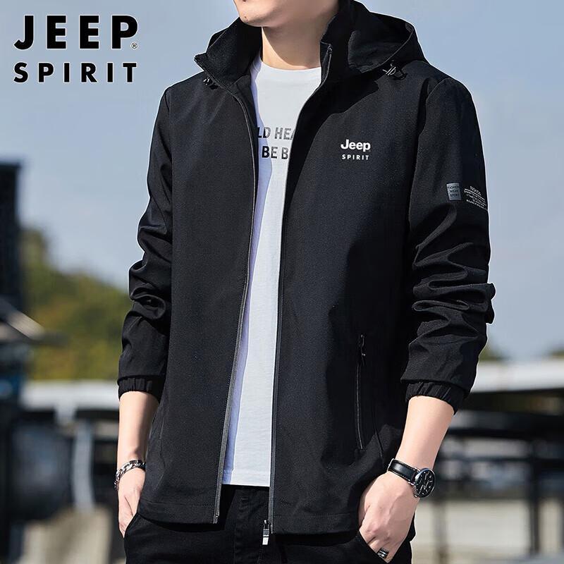 JEEP SPIRIT Herren Lockerer Kapuzen-Freizeitjacke