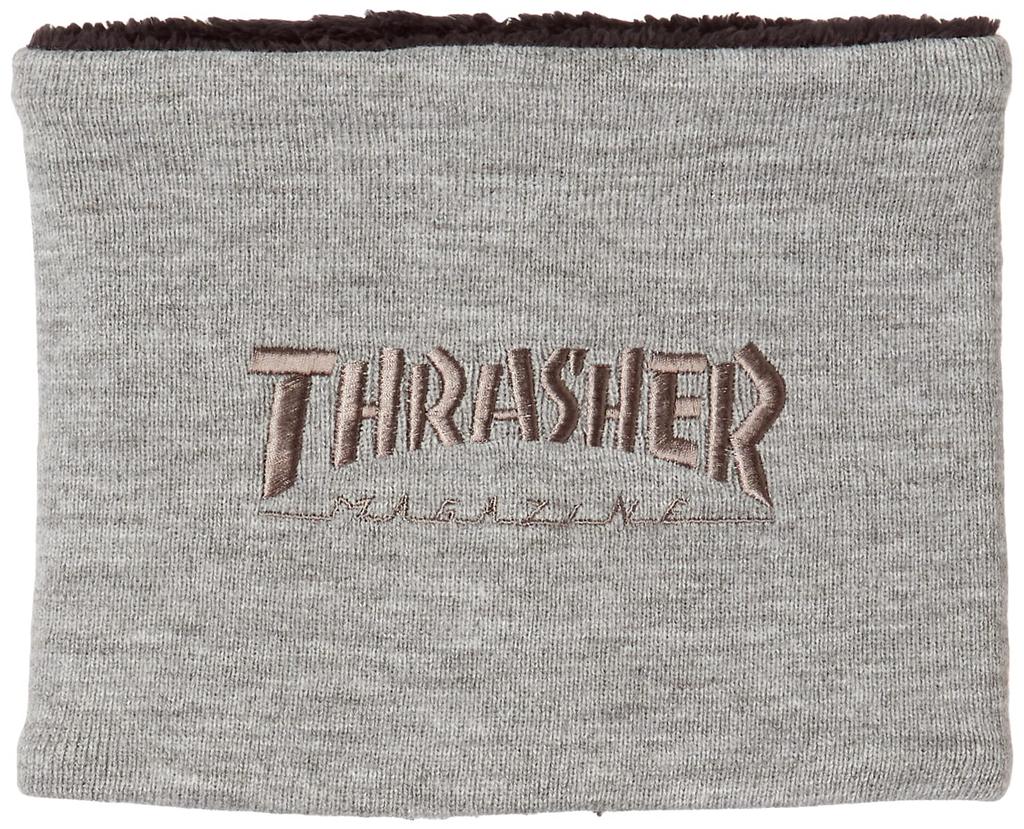 Thrasher Двусторонний шарф-манишка с логотипом MAG для холодной погоды FR (21TH-K50 / ШЕЯ) - Предмет, Серый,