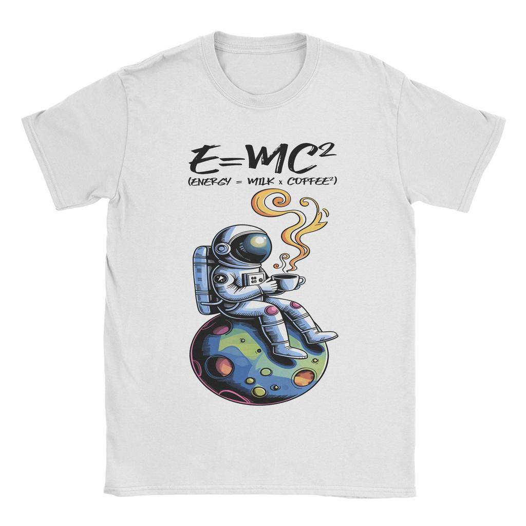 Unisex Unisexs Tshirt Emc2 Energy Coffee Vintage Pure Cotton Tee Shirt Short Sleeve Nerd T Shirt Round Collar Clothing Party