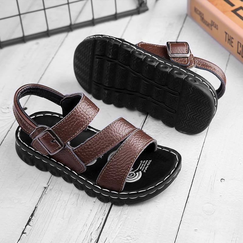 New Style Summer Children Sandals Fashion Sneakers Lightweight Non-slip Soft Bottom PU Leather Boys Comfortable Shoes