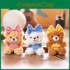 Bear Plush Bowknot Keychain Bag Pendant Animal Doll Toys Keyring Gifts Kids