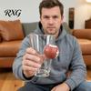 Versatile Home Drinkware Wine Glass, Golf/Football/Tennis/Rugby/Baseball/Billiards/Basketball Shape, Creative Transparent Stadium Cup for Sports Fans