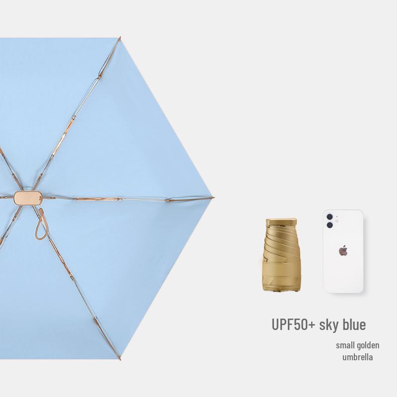 Women's Compact Sunscreen Mini Folding Umbrella - Travel-Size, Rain or Shine, Customizable Design
