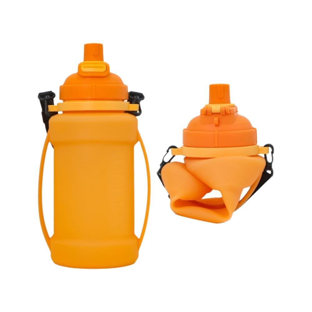 Silicone Folding Water Cup 2L Sports Water Kettle Portable Silicone Water Bottle Camping оранжевый
