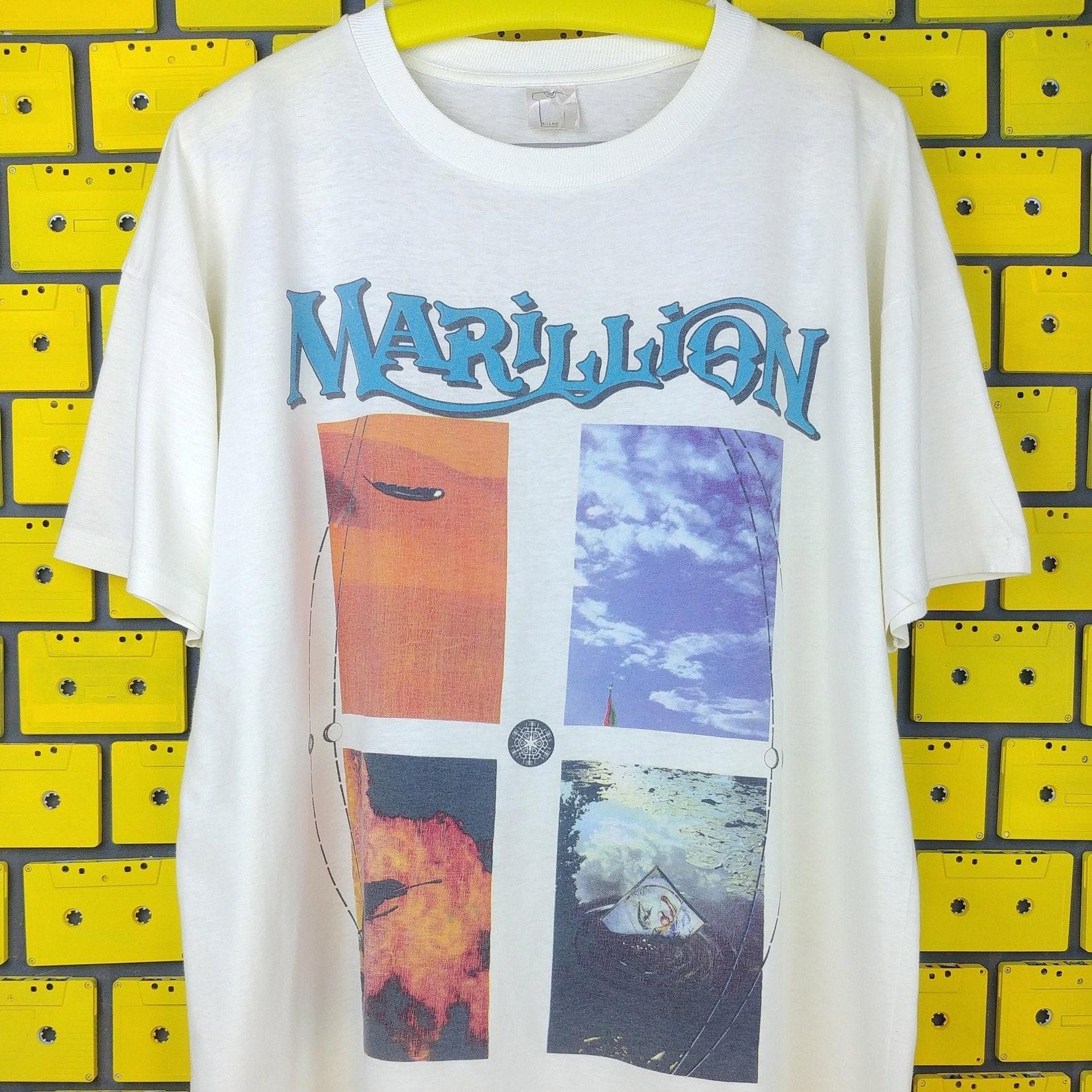 Vintage 1990 Marillion T shirt Seasons End Tour British Neo Progressive Symphonic Art Rock Band Merch Tee Size XL 3XL