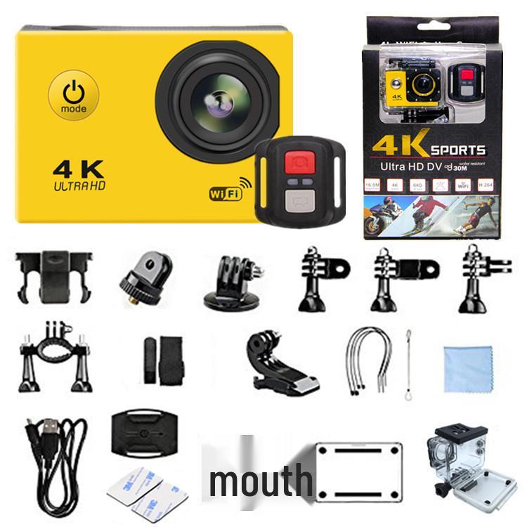 HD Mini Waterproof Sports Camera with WIFI, Remote Control, Video Recording & Anti-shake for Cycling