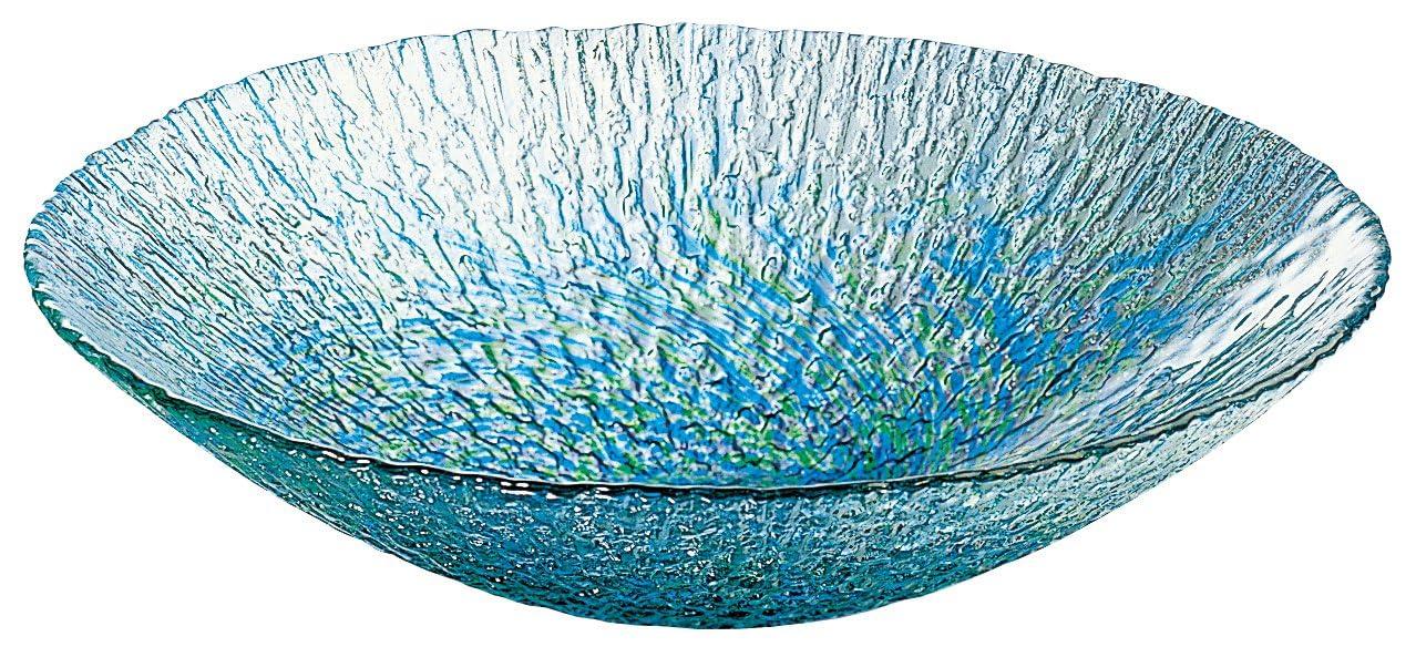 ADERIA Tsugaru Vidro Water Basin A Morning Mist Made in Japan Flower Vase Flower Base Stylish Glass Vase Container Flower Dry Flowers Ikebana Presen