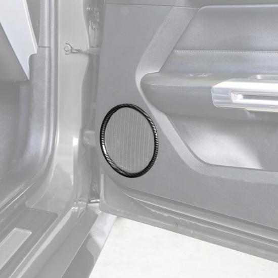 Car Door Speaker Cover Trim For Ford Mustang 2015-2025 Accessories Carbon Fiber