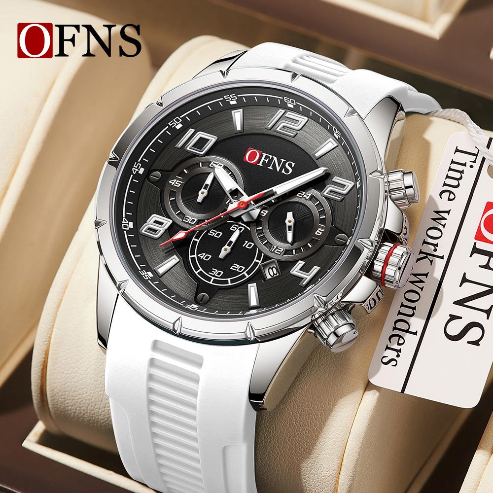 Fashion Three Eye Six Needle Men's Quartz Watch Multi Functional Waterproof Night Light Calendar Male Wristwatches