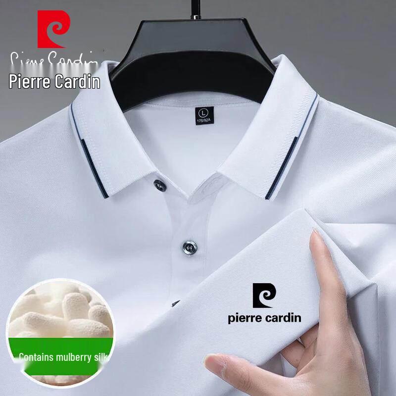 

Pierre Cardin Men s Silk Blend Short Sleeve Polo Shirt 52/115