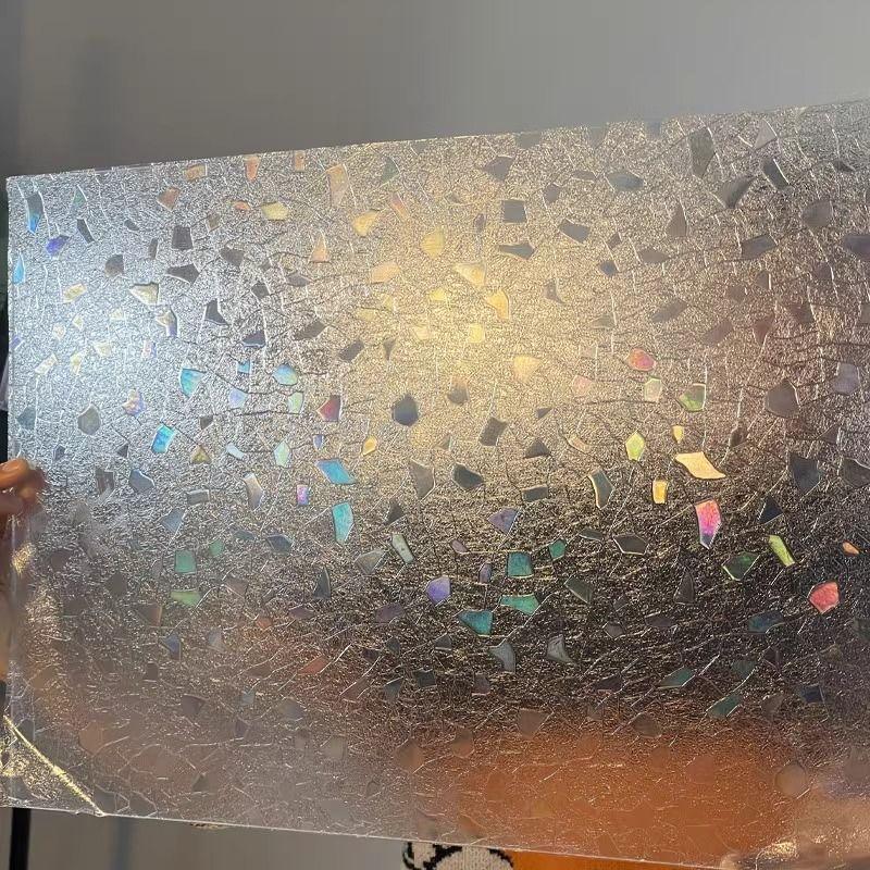 Milchglas-, Transluzente und Opake Badezimmer Sichtschutz Fensterfolie; Regenbogenfarbige Sichtschutz-Fensterfolie; Sichtschutz-Fensteraufkleber