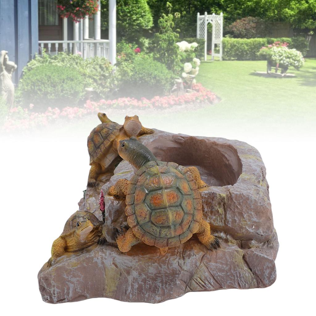 Turtle Plant Pot Creative Exquisite Resin Turtle Sculpture for Indoor Outdoor Decoration