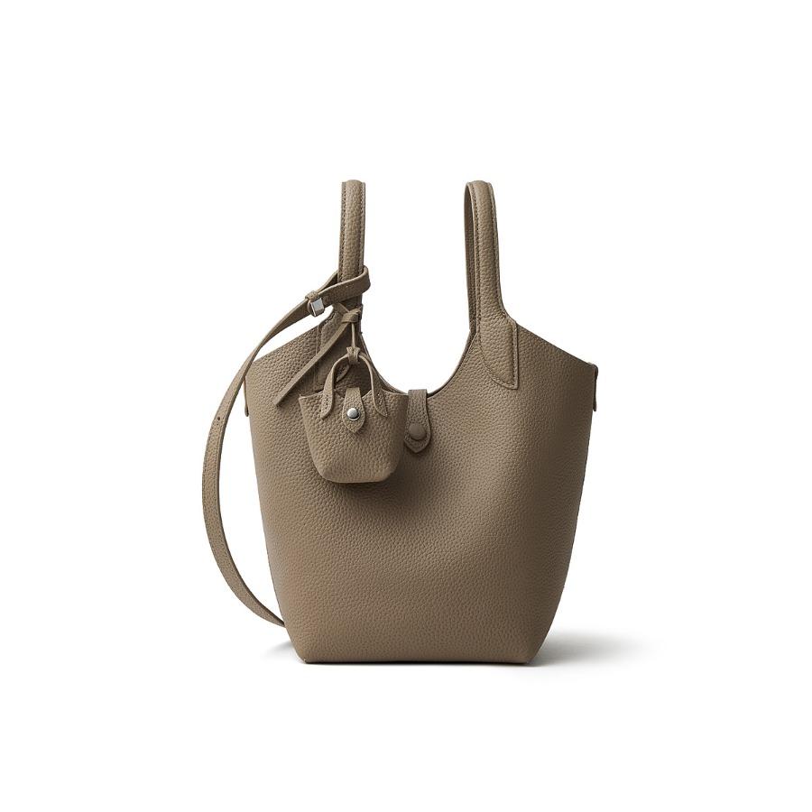 TC Top Layer Cowhide Grain Surface, High-end Feeling, Hundred Hand Picked Vegetable Basket Bag, New Temperament, Single Shoulder Crossbody Women's Bag