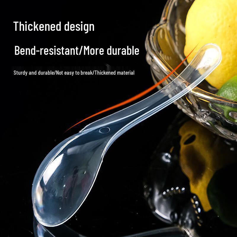 Black Disposable Individually Wrapped Spoons