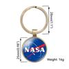 Nasa Logo Enkelzijdige Edelsteen Sleutelhanger Cartoonstijl Gemengd Materiaal Sleutelhanger