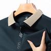 Heren Lente Lange Mouw Poloshirt Omgeslagen Kraag Effen Kleur Ademend Knusse T-shirts Casual Knoopsluiting Heren T-shirt
