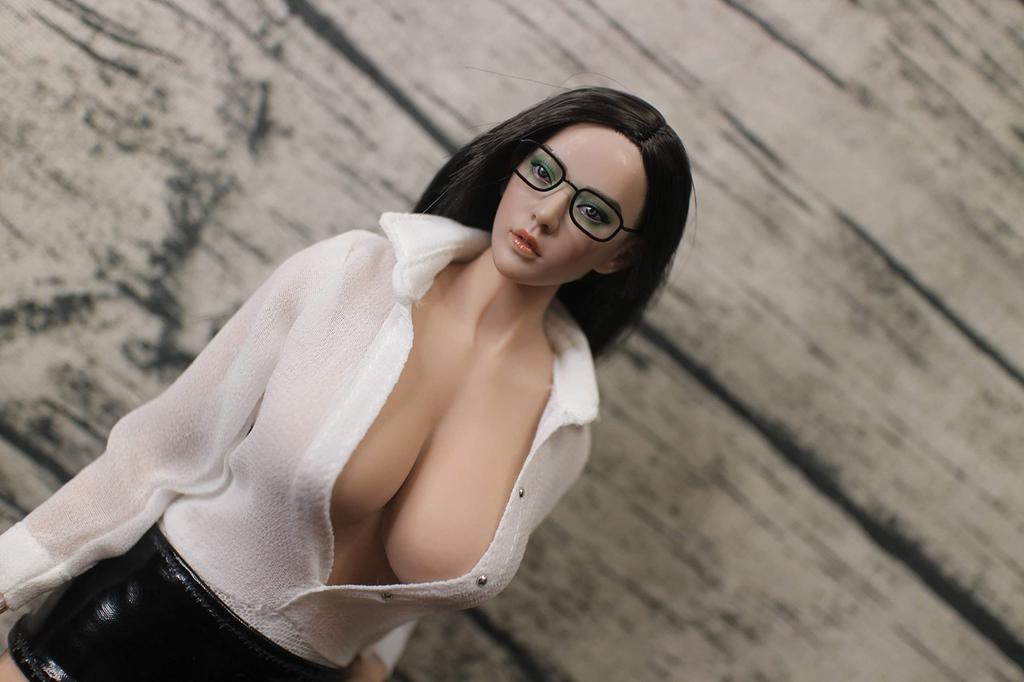 Spielzeug Hobby Maßstabsfigur für TBLeague Körper Schwarze Rahmenbrille für weibliches College Büro nicht [TOYBARJAPAN] 1/6 Zubehör/Geeignete Studenten, Damen,