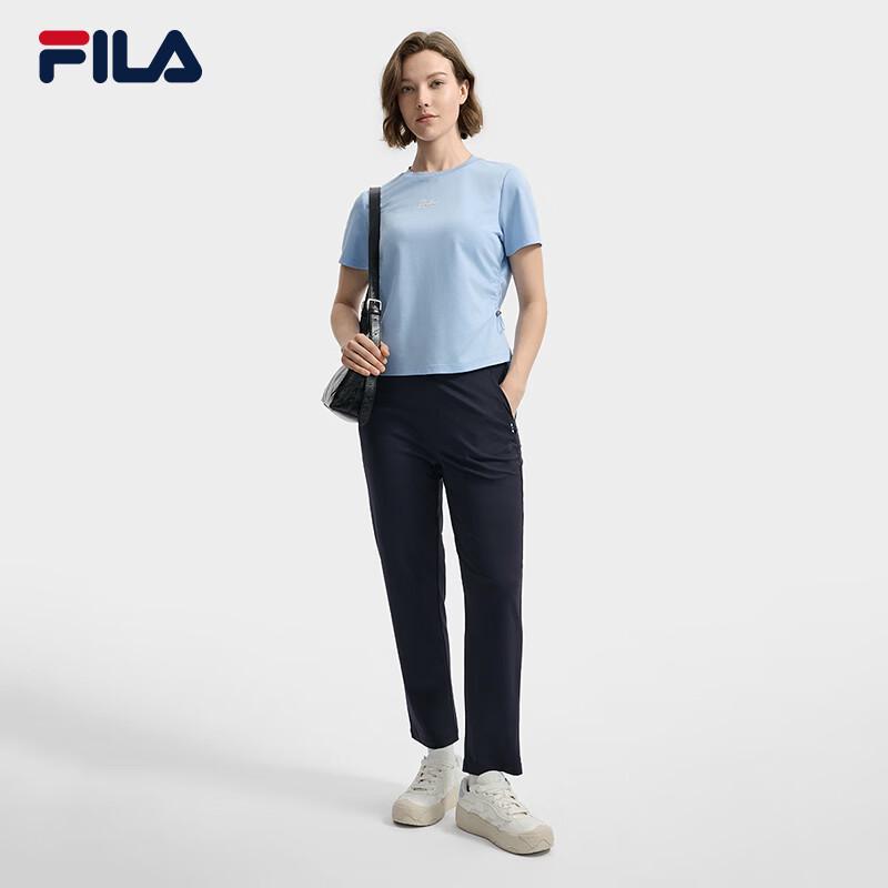 Fila Women's Knitted Short Sleeve T-Shirt with Slit Back