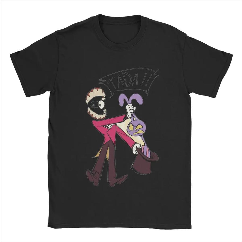 The Amazing Digital Circus Men T Shirts Pomni Ragatha Caine Vintage Tee Shirt Short Sleeve T-Shirt Cotton Printed Clothing