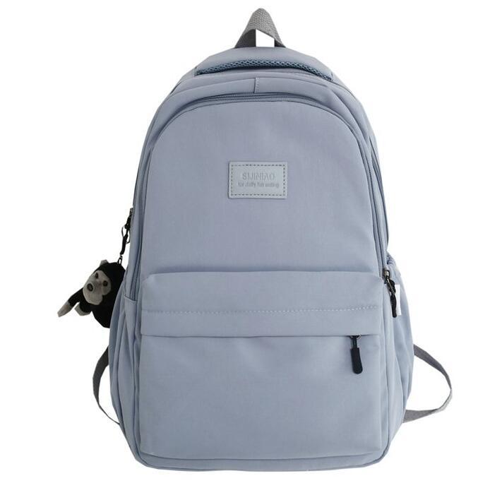 Junior High School Student Backpack, Female Korean Version, College Style, Lightweight High School Backpack, Large Capacity, Campus Versatile Backpack