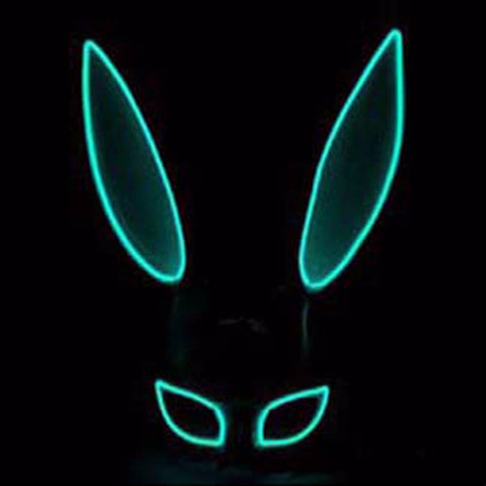Headwear Mask Bunny Mask LED Light Party Props Led Light up Mask Party Mask Props Cosplay Mask