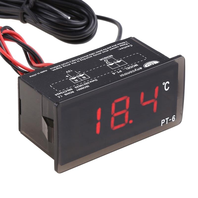 Heißes 12V Fahrzeug Auto LED Digitales Thermometer Temperaturmessgerät Sonde -40~110°C B03E