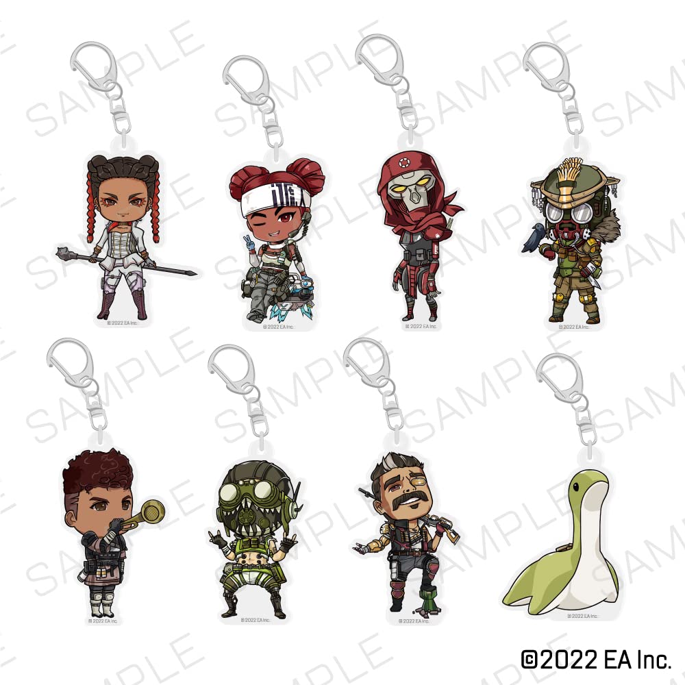 

Лицензированный акриловый брелок-подвеска Apex Legends, 8 штук [Официальный продукт] Том 1 (BOX) чёрный