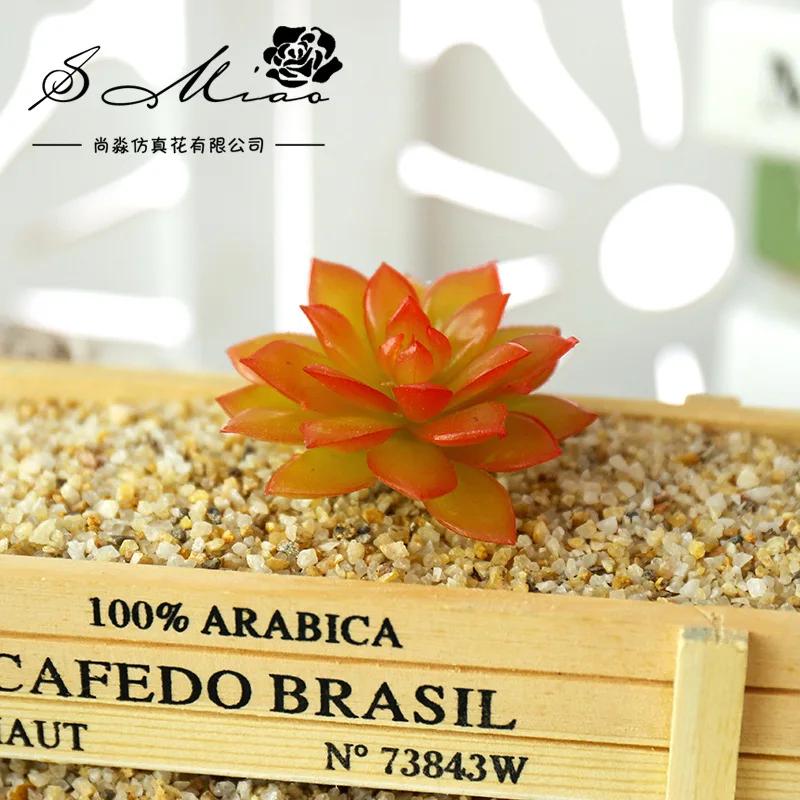 1 st Härliga Konstgjorda Suckulenter Växter för DIY Hem Trädgårdsdekoration Bröllopsväxter Väggblomsterarrangemang Bonsai Falsk Växt